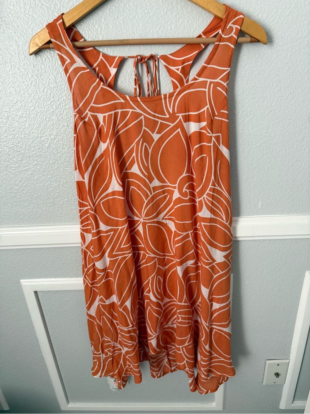 Toteme Orange and White Sleeveless Midi Dress